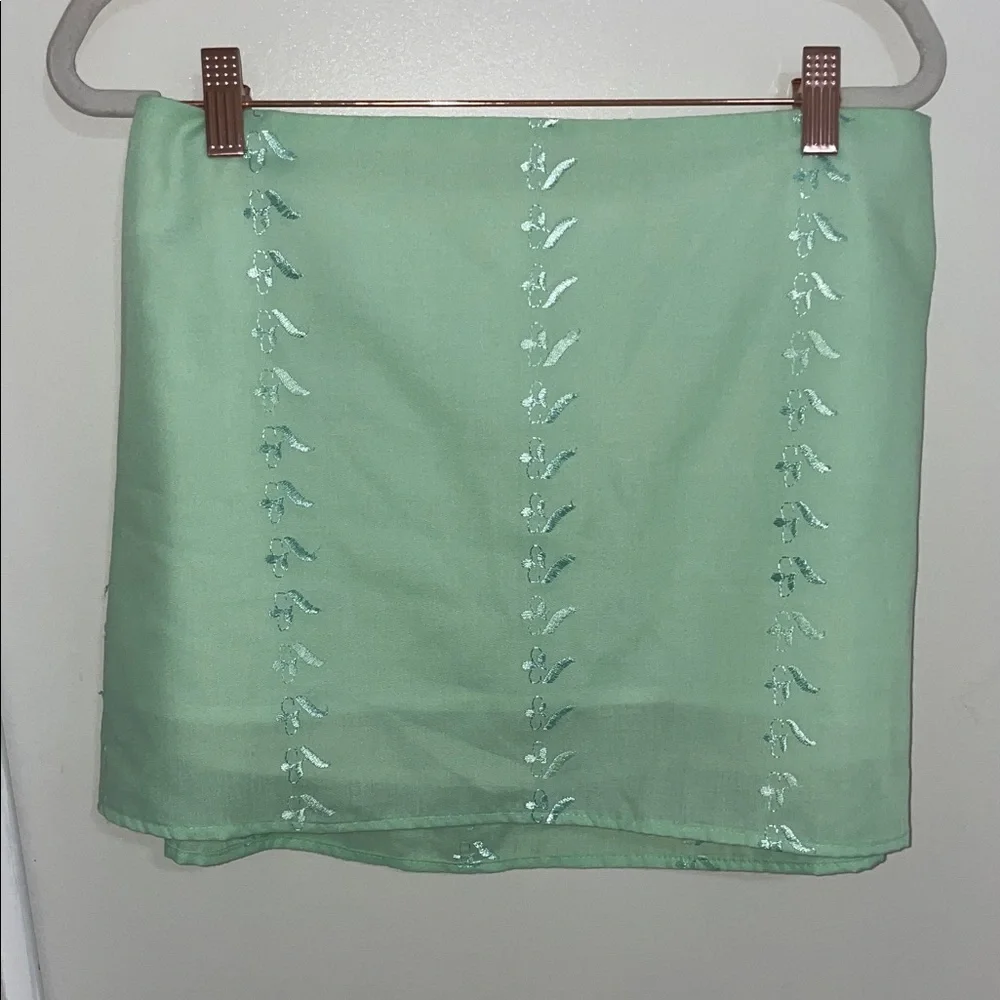 NWOT Enduring Kairos Mint Green Embroidered Women's Franca Skirt | M